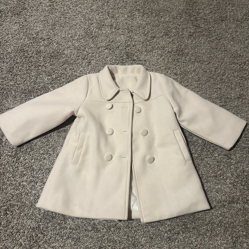 Kids Cream Pea Coat